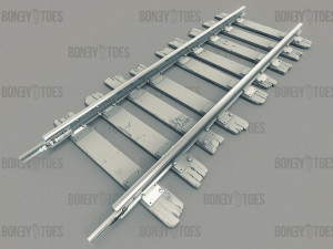 3d train railroad tracks Model 3D