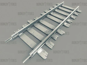 3d train railroad tracks 3D Model