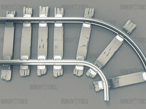 3d train railroad tracks Model 3D