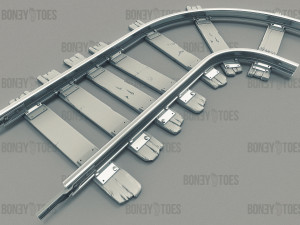3d train railroad tracks Model 3D