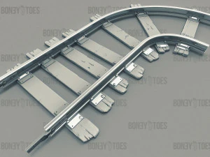 3d train railroad tracks 3D Model