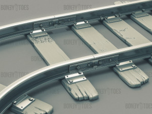 3d train railroad tracks Model 3D