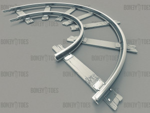 3d train railroad tracks Model 3D