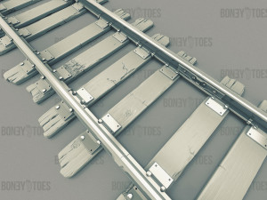 3d train railroad tracks Model 3D