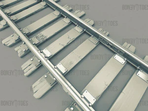 3d train railroad tracks 3D Model