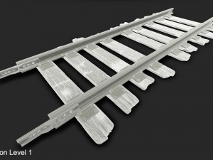 3d train railroad tracks Model 3D