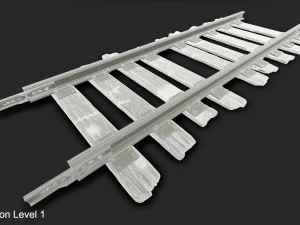 3d train railroad tracks 3D Model