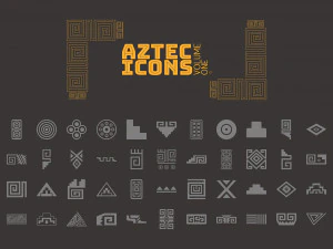aztec vector icon set volume 1 3D Model