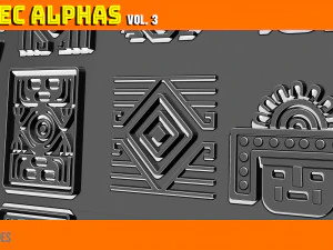 Aztec Alpha Brushes Volume 3 CG Textures