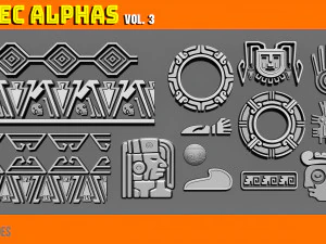 Aztec Alpha Brushes Volume 3 CG Textures