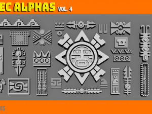 Aztec Alpha Brushes Volume 4 CG Textures