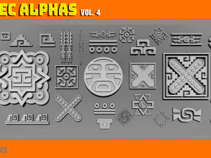 Aztec Alpha Brushes Volume 4 CG Textures