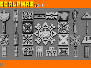 Aztec Alpha Brushes Volume 4 CG Textures