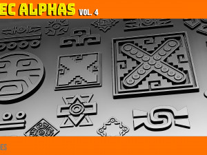 Aztec Alpha Brushes Volume 4 CG Textures