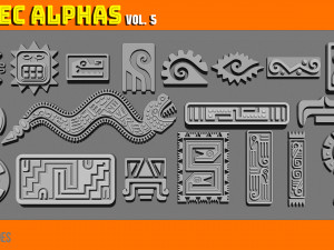 Aztec Alpha Brushes Volume 5 CG Textures