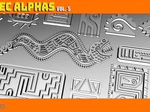 Aztec Alpha Brushes Volume 5 CG Textures