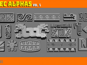 Aztec Alpha Brushes Volume 5 CG Textures