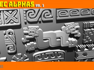 Aztec Alpha Brushes Volume 5 CG Textures