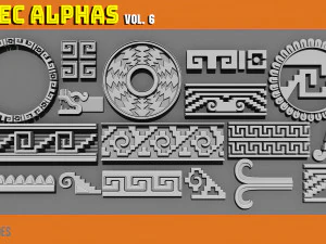 Aztec Alpha Brushes Volume 6 CG Textures
