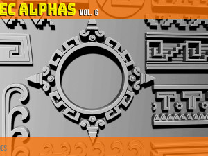 Aztec Alpha Brushes Volume 6 CG 텍스쳐