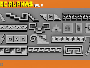 Aztec Alpha Brushes Volume 6 CG 텍스쳐