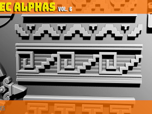 Aztec Alpha Brushes Volume 6 CG 텍스쳐
