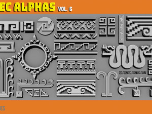 Aztec Alpha Brushes Volume 6 CG 텍스쳐