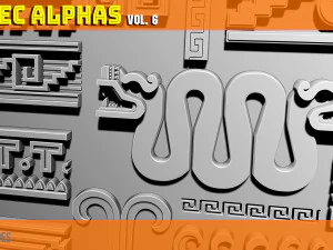 Aztec Alpha Brushes Volume 6 CG Textures