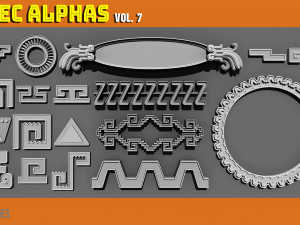 Aztec Alpha Brushes Volume 7 CG Textures