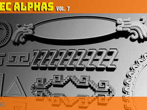 Aztec Alpha Brushes Volume 7 CG Textures