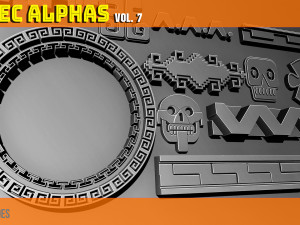 Aztec Alpha Brushes Volume 7 CG Textures