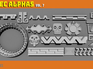 Aztec Alpha Brushes Volume 7 CG Textures