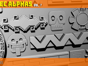 Aztec Alpha Brushes Volume 7 CG Textures