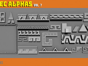 Aztec Alpha Brushes Volume 7 CG Textures