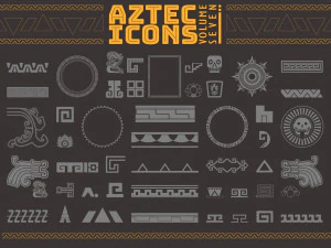 IKONY WEKTOROWE Aztek&oacute;w Tom 7 CG Tekstury