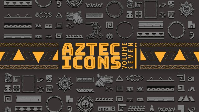 Aztec VECTOR ICONS Volume 7 Tekstur CG .c4d .max .obj .3ds .fbx .stl .blend 