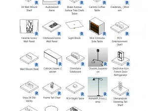 minimalist revit furniture pack 3D Model