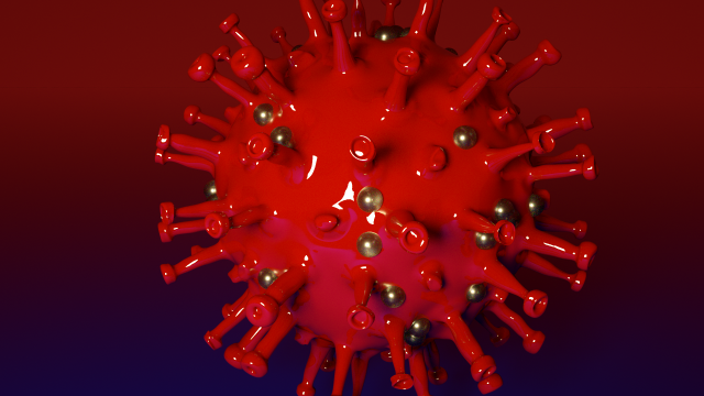 coronavirus model octanerender 3D 모델 .c4d .max .obj .3ds .fbx .stl .blend 