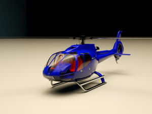 helicopter c4d octane render Model 3D
