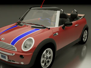 mini cooper ottano rende c4d di altissima qualità Modello 3D