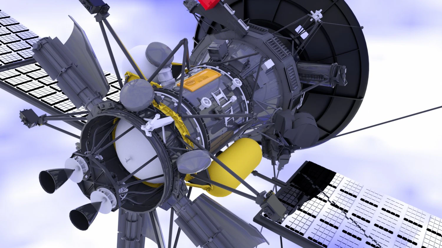 space satellite realistic model 3D Model .c4d .max .obj .3ds .fbx .stl .blend