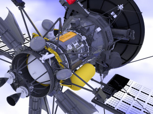 space satellite realistic model 3D Model