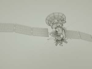 space satellite realistic model 3D Модель