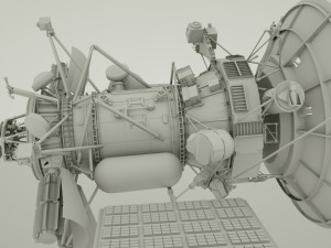space satellite realistic model 3D Модель