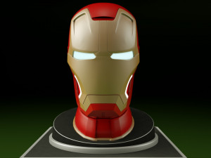 helm iron man Modello 3D
