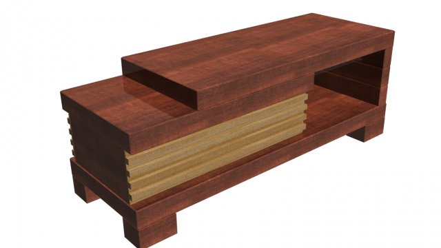 wooden coffee table 3D Model .c4d .max .obj .3ds .fbx .stl .blend