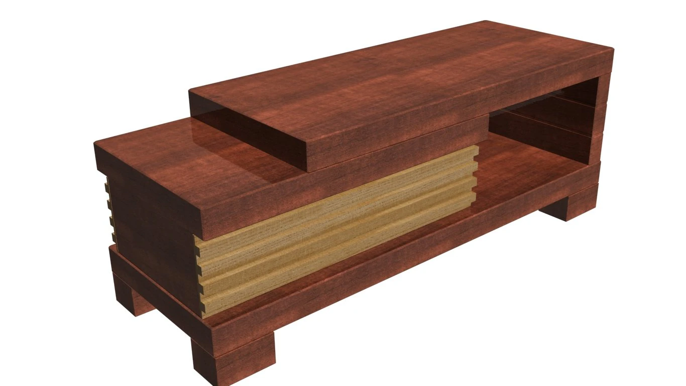 wooden coffee table 3D Model .c4d .max .obj .3ds .fbx .stl .blend 