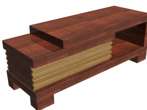 wooden coffee table 3D मॉडल
