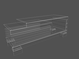 wooden coffee table 3D Model