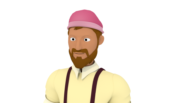 3d cartoon human character 3Dモデル .c4d .max .obj .3ds .fbx .stl .blend 